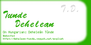 tunde dehelean business card